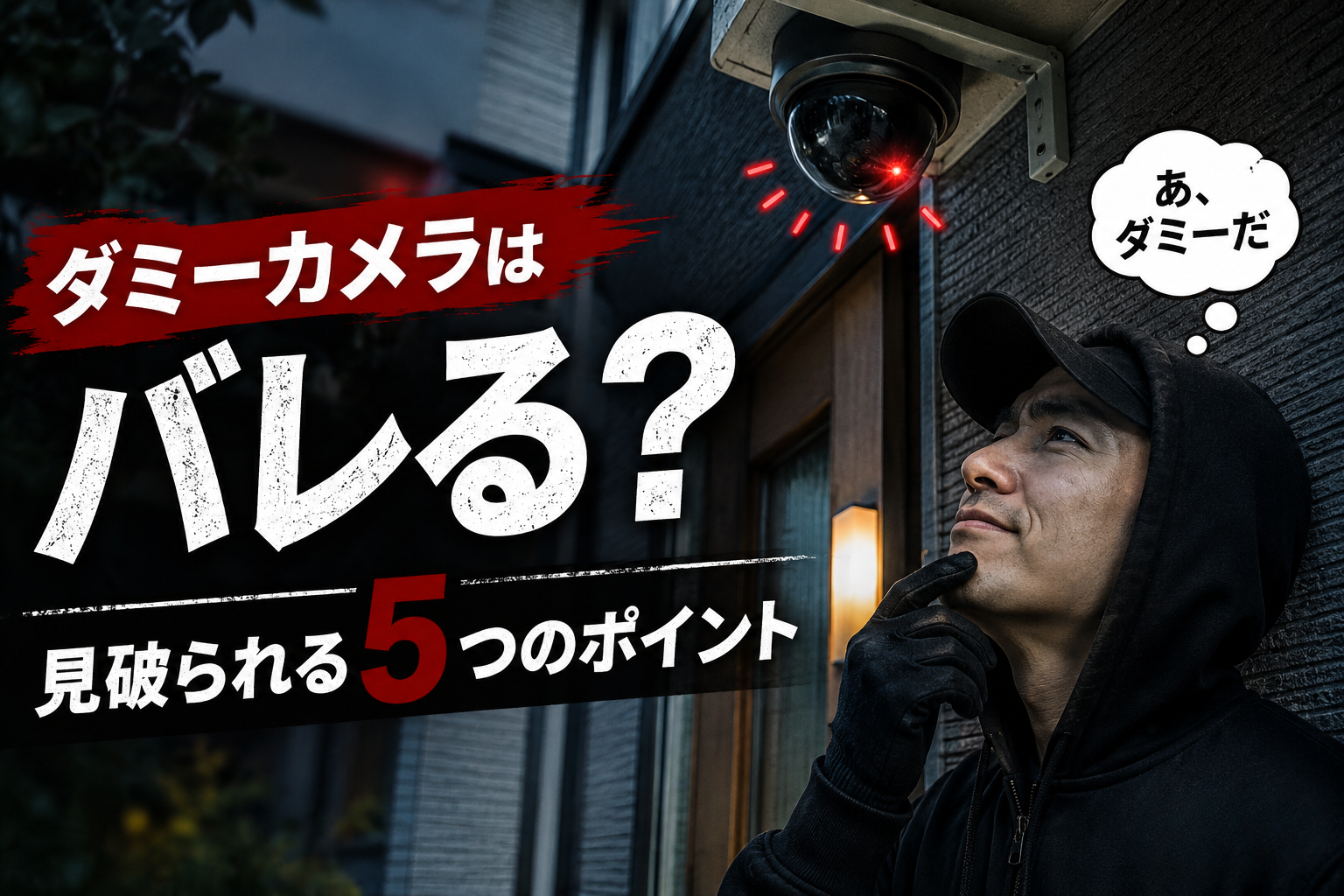 ダミーカメラはバレる？プロが教える見破られるポイントと本当に効果のある防犯対策