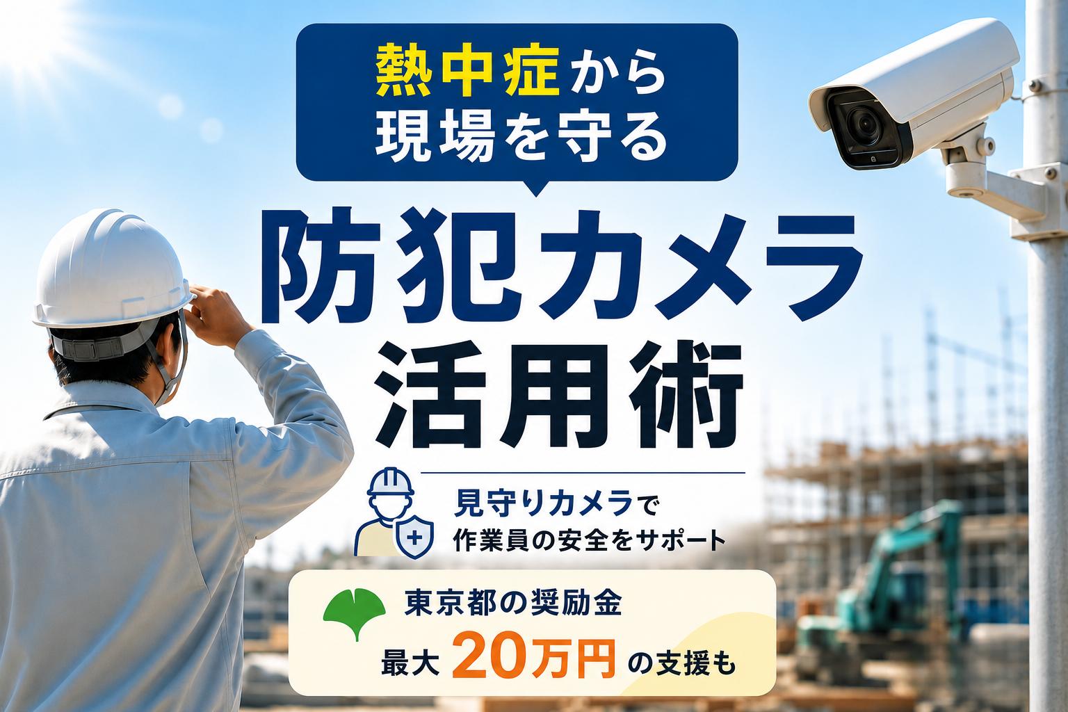 【2026年義務化】熱中症から作業員を守る防犯カメラ活用術｜東京都の奨励金も紹介