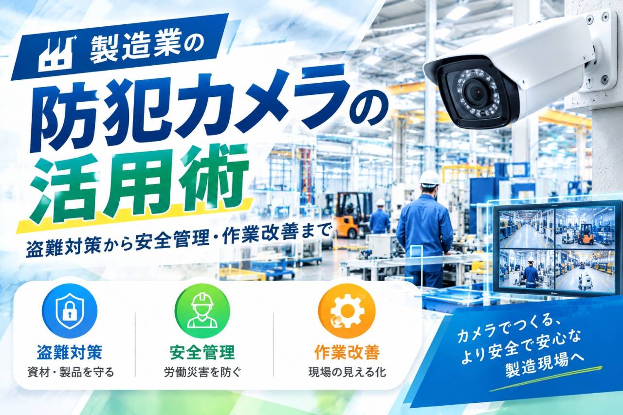 製造業の防犯カメラ活用術｜盗難対策から安全管理・作業改善まで